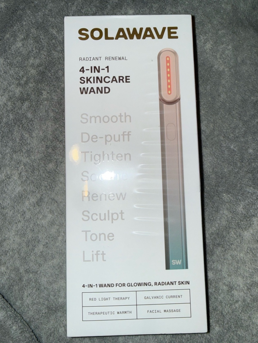 Solawave 4-in-1 Skincare Wand — Rose Gold and Teal